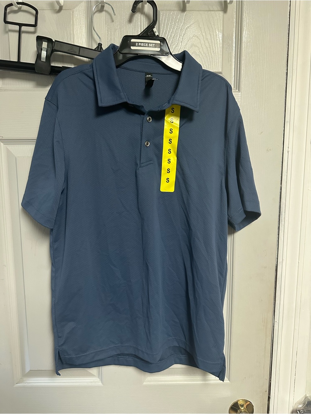 Kirkland Signature Men's Short-Sleeve Polo — Slate Blue